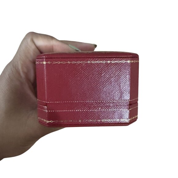 Cartier Red Box Authentic Empty Jewelry Gift Box Snap Closure Size 3x3x2 - Picture 3 of 6